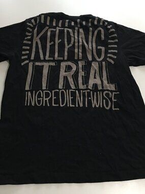 Chipotle T-Shirt Medium Black Keeping It Real Ingredient Employee Uniform